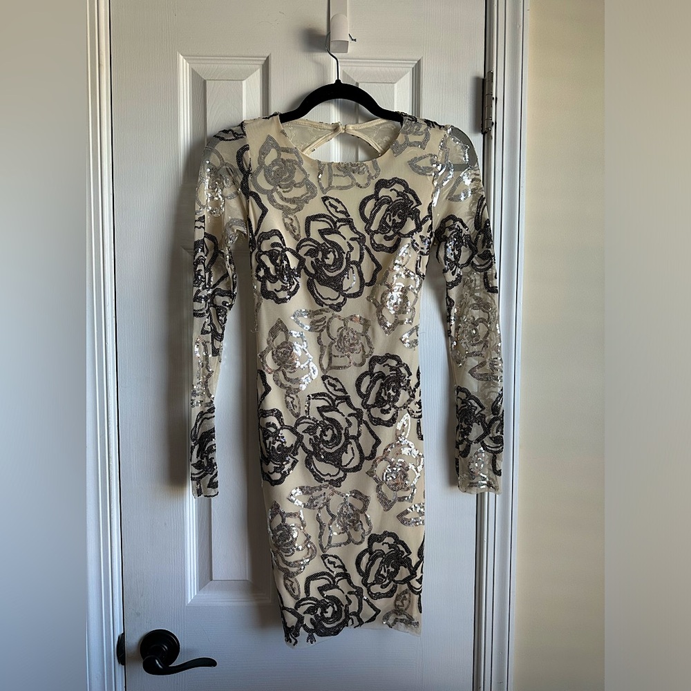 Blue Blush Sequin Dress